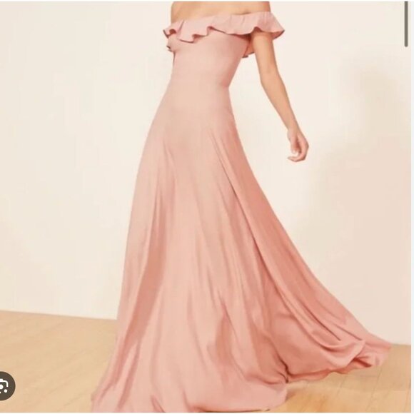 Reformation Verbena Maxi Gown in Blush Pink - Size XS - Picture 3 of 10